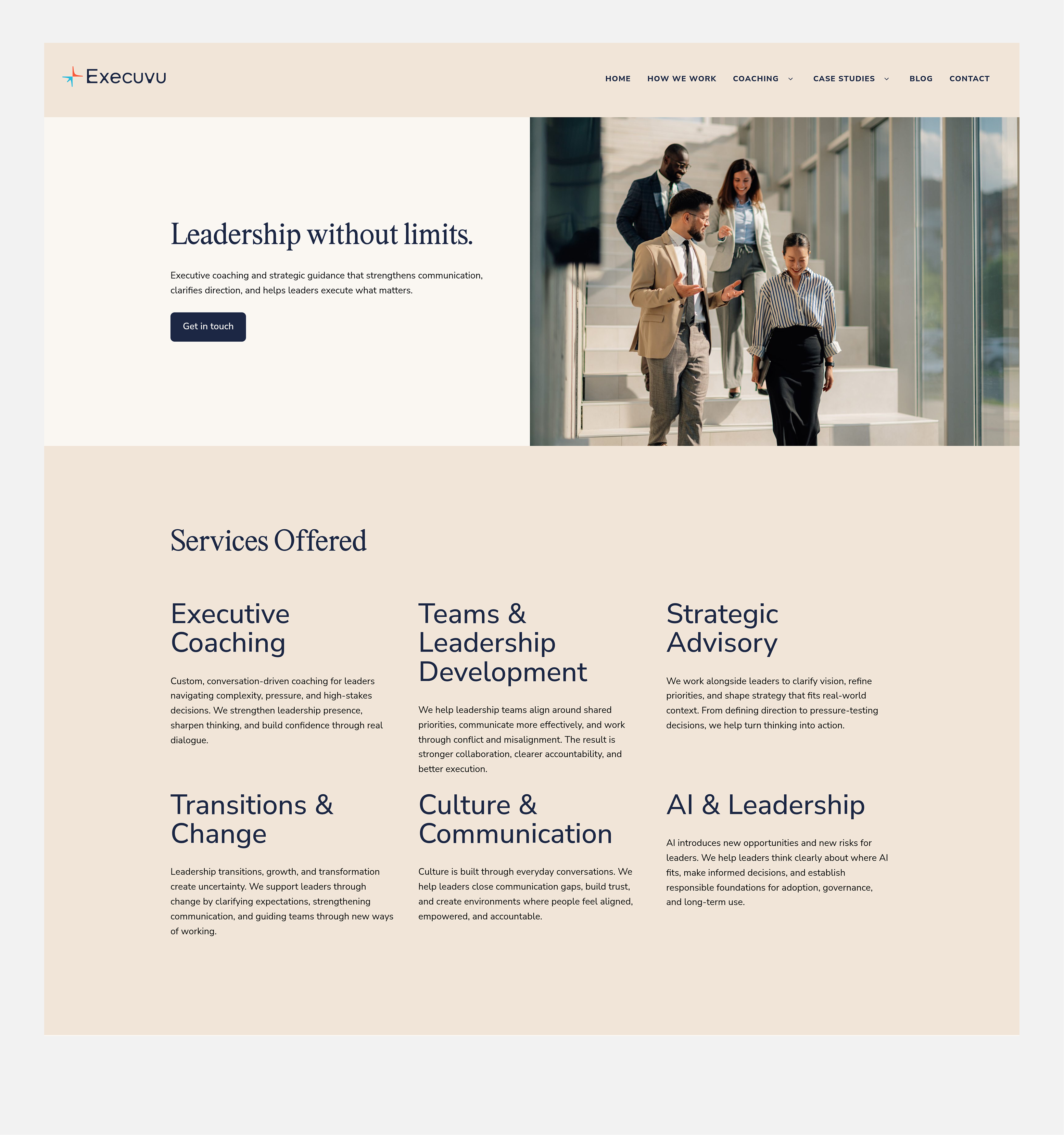 Image of Execuvu website